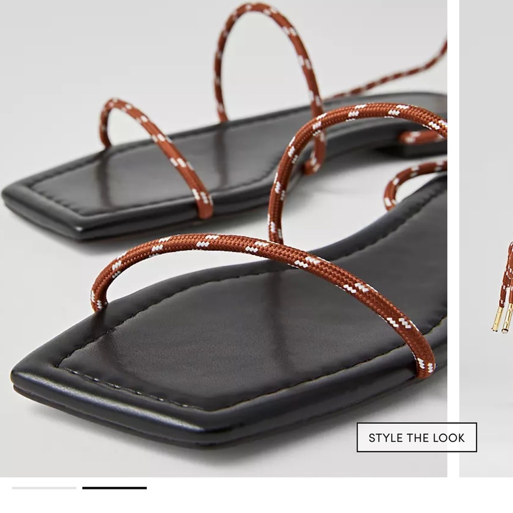 Ann Taylor Black and Brown Sandals